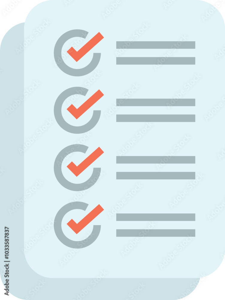 Aufkleber simple checklist icon is showing the concept of task management and achievement