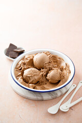 Homemade chocolate ice cream