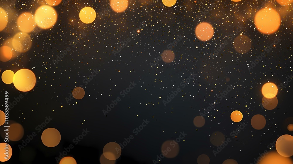 Poster the image is a dark background with scattered, out-of-focus lights that are slightly off-center. the