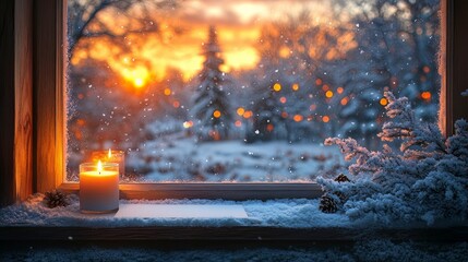 christmas tree in the snow