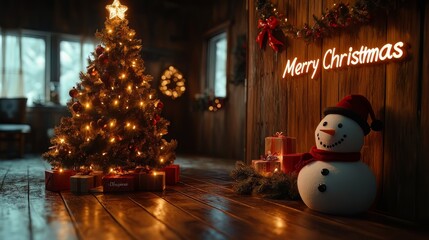 christmas tree and decorations