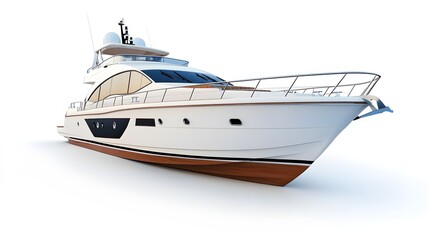 Motor boat for the rest isolated on a white background. 