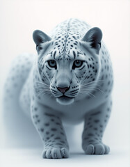 animal portrait on white background. Generative ai.