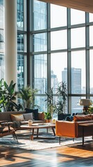 Obraz premium Modern Office Space with Stunning Natural Light