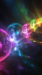 Colorful Abstract Light Background with Vibrant Bubbles
