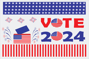 Obraz premium Vote 2024 america election 05.eps