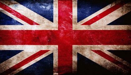 Fototapeta premium 古いビンテージのイギリスの国旗(Old grunge vintage United Kingdom flag.) 