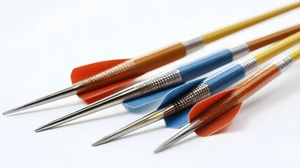 Fototapeta premium darts on white background with copy space. 