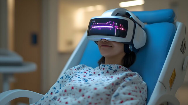 A vision of the future where AI-powered psycho-therapy sessions use brain-computer interfaces to interact directly with the patients neural pathways, enhancing treatment effectiveness