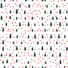 Vector Seamless pattern of winter in christmas day