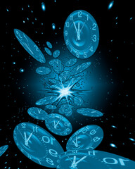 Abstract illustration of time and space