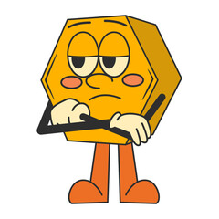 Retro Pensive Character Illustration