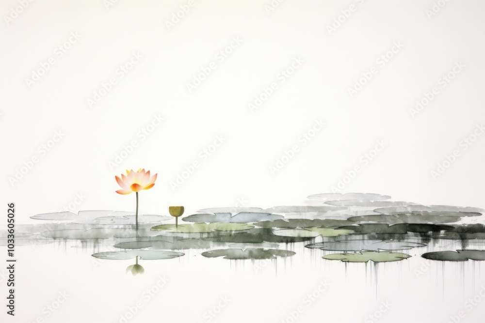 Canvas Prints Impression lotus pond outdoors nature flower.