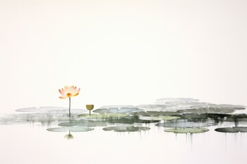 Impression lotus pond outdoors nature flower.