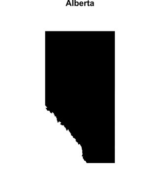 Alberta blank outline map