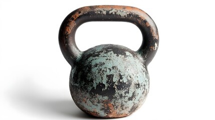 Heavy kettlebell isolated on white background. 