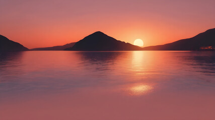 A sunset orange background with a soft glow, giving a warm and inviting feel, perfect for cozy themes