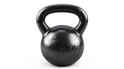 Heavy kettlebell isolated on white background. 