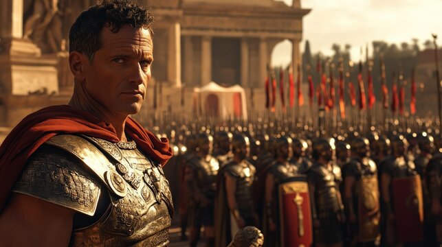 Julius Caesar: The Power of the Roman Empire - A Military Scene from Ancient History