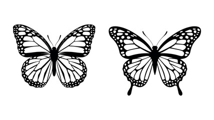 Butterfly silhouette of a butterfly isolated vector eps illustration