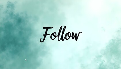 Follow Text the Trendy Business Concept Engaging Communication Pastel Background for Social Media