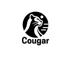 Cougar Head Logo Design Vector Illustration