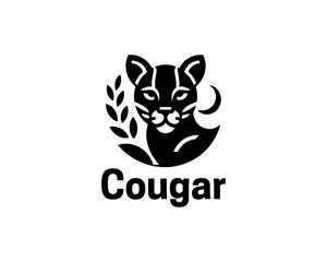 Cougar Head Logo Design Vector Illustration