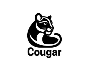 Cougar Head Logo Design Vector Illustration