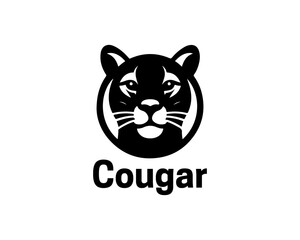 Cougar Head Logo Design Vector Illustration