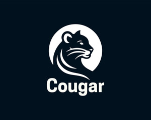 Cougar Head Logo Design icon Vector Illustration