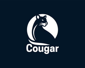 Cougar Head Logo Design icon Vector Illustration