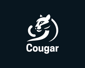 Cougar Head Logo Design icon Vector Illustration