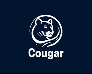 Cougar Head Logo Design icon Vector Illustration