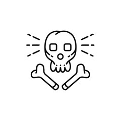 Skull icon symbol vector image illustration
