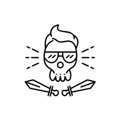 Skull icon symbol vector image illustration
