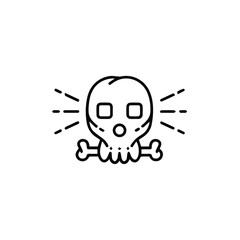 Skull icon symbol vector image illustration
