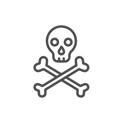 Skull icon symbol vector image illustration
