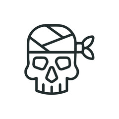 Skull icon symbol vector image illustration
