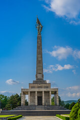 Bratislava, Slovakia: Slavin, hilltop monument and burial ground of Soviet Army soldiers who died in WWII world war two
