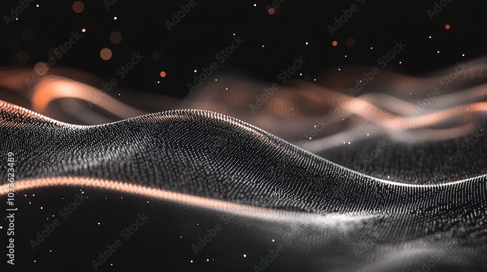 Poster abstract wave patterns in dark background