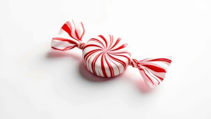 christmas peppermint candy with canes design on white background for holiday sweets
