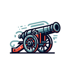 Vintage cannon  isolated vector illustration