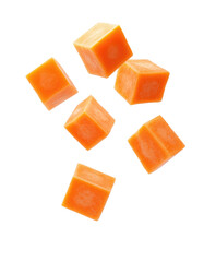 carrots cube  isolated on white background