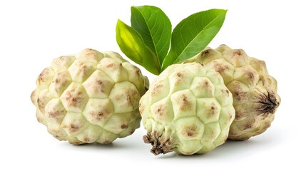 Obraz premium custard apple on white background. 