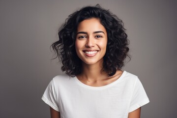 Fototapeta premium South indian woman smiling adult smile.