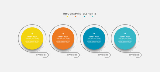 Modern infographics business template design