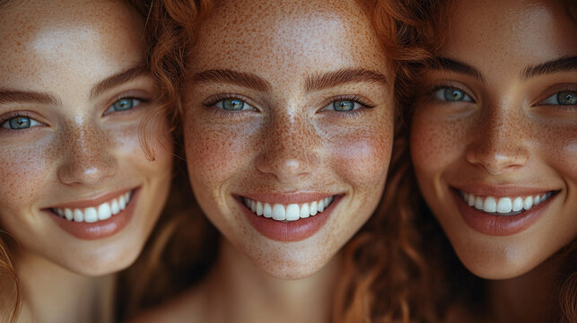 Attractive diversity fashion model advertising new beauty skin care product, perfection purity self care