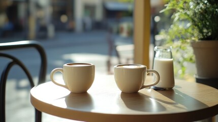 Fototapeta premium Coffee Cups on a Table