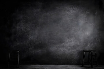 Real smudge black chalkboard texture in classroom school college concept kid dust map blackboard background for write front blank chalk board. Slate for student paint grunge old wall photography back