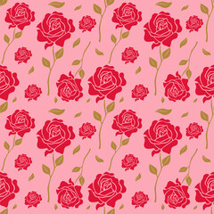Naklejka premium Adorable Rose Flower Background - Cute and Playful Design for Creative Projects